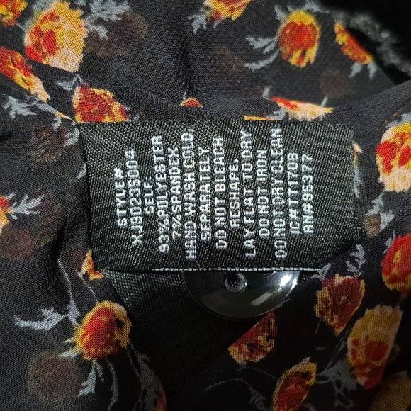 Sanctuary Womens Large Crushed Velvet Blazer Black Boho 70s Hippie Goth - Picture 6 of 8